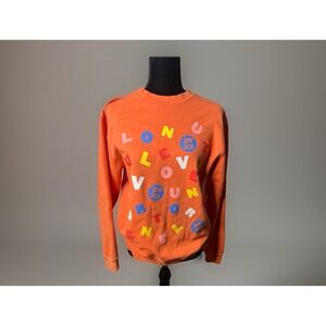 Harry Styles‎ Love On Tour 2022 Love Soup Sweatshirt Size Medium Orange Alphabet